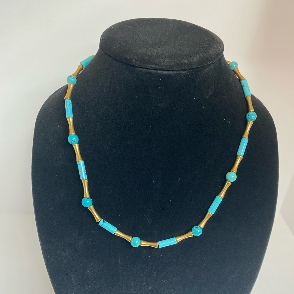 Turquoise/gold necklace